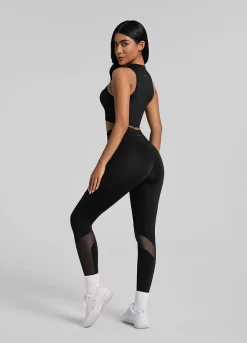 Cropped-Top mit hohem Halsausschnitt