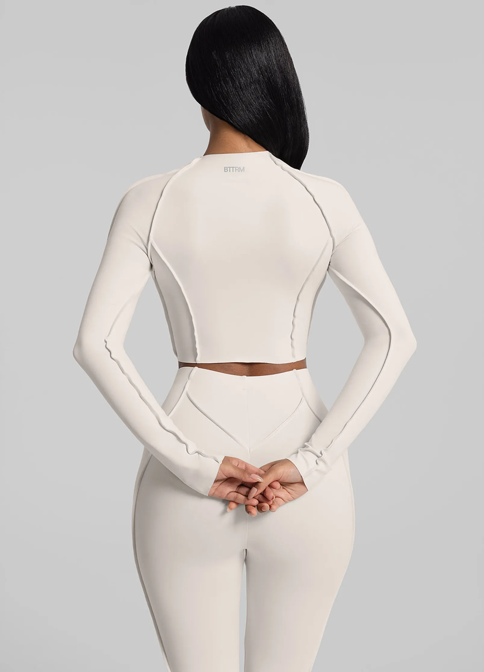 Cropped-Top mit langen Ärmeln