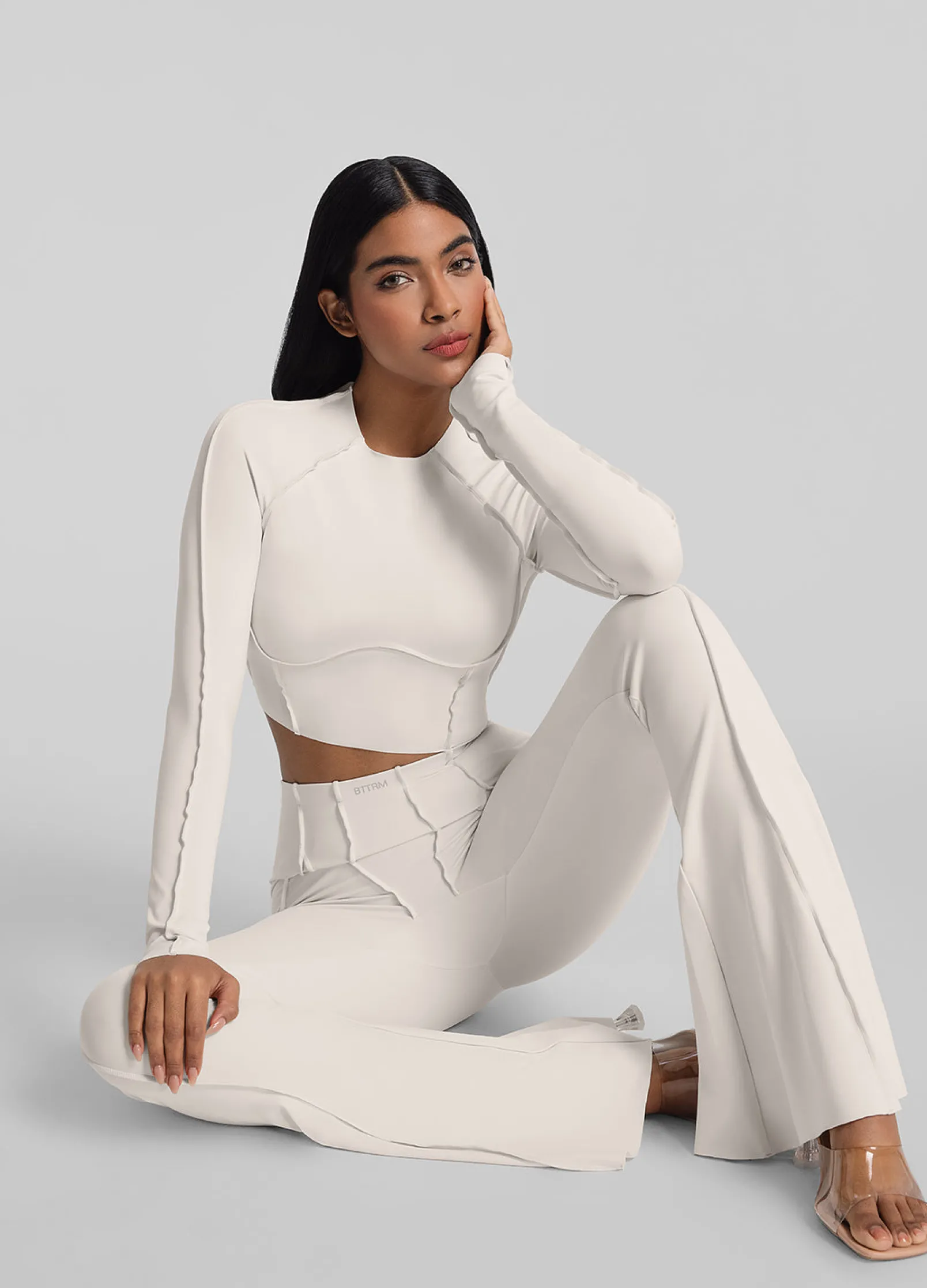 Cropped-Top mit langen Ärmeln