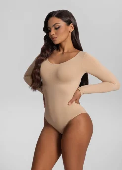 Duo nahtlose langärmelige Shapewear-Bodys