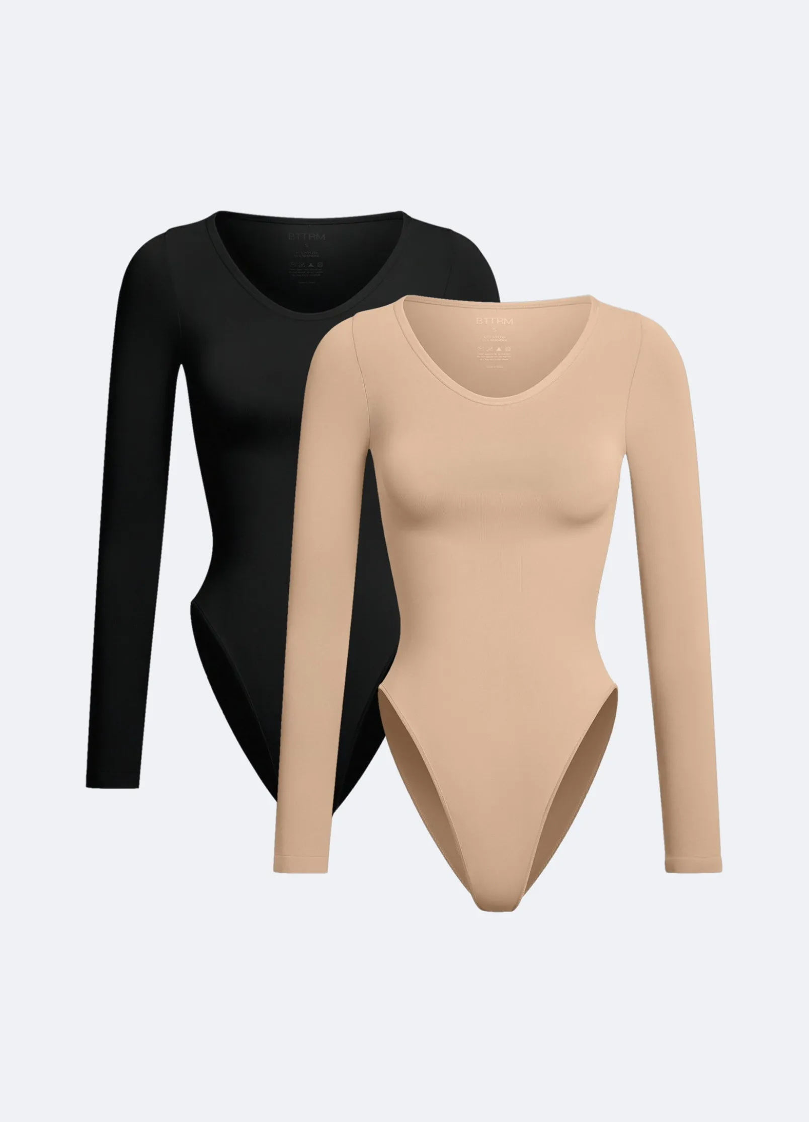 Duo nahtlose langärmelige Shapewear-Bodys