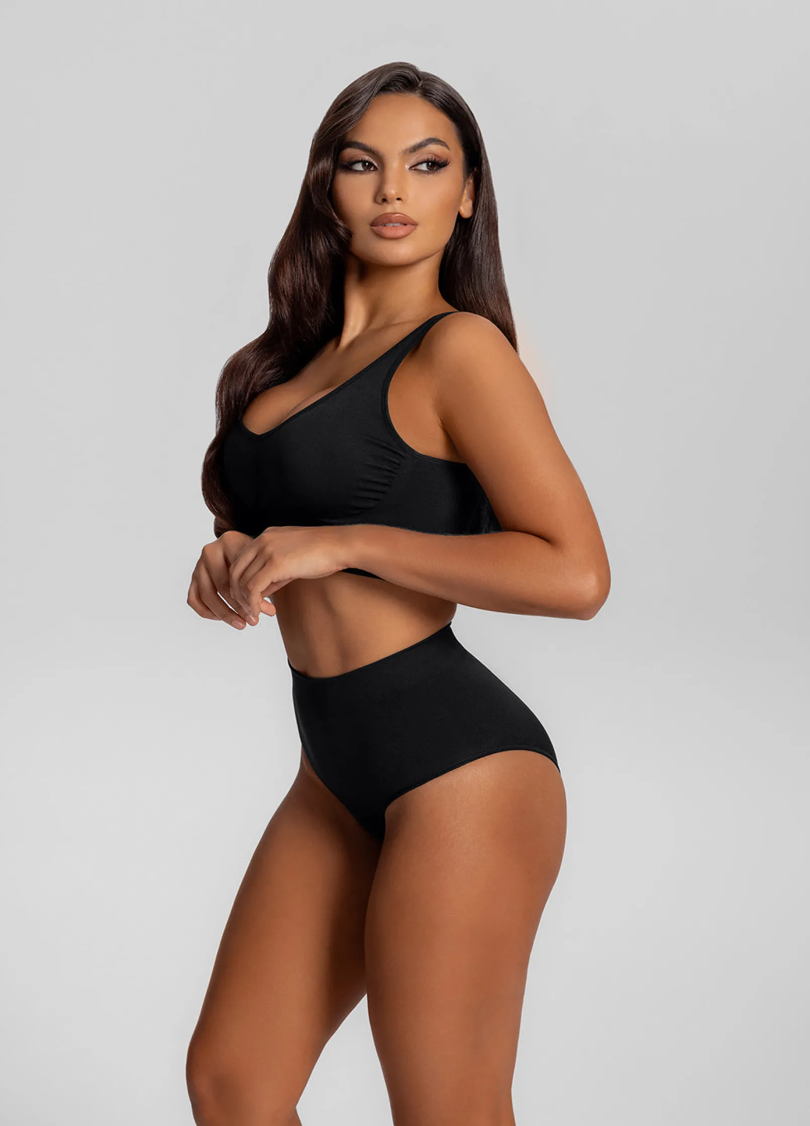 Duo nahtlose Shapewear-Slips mit mittlerer Leibhöhe
