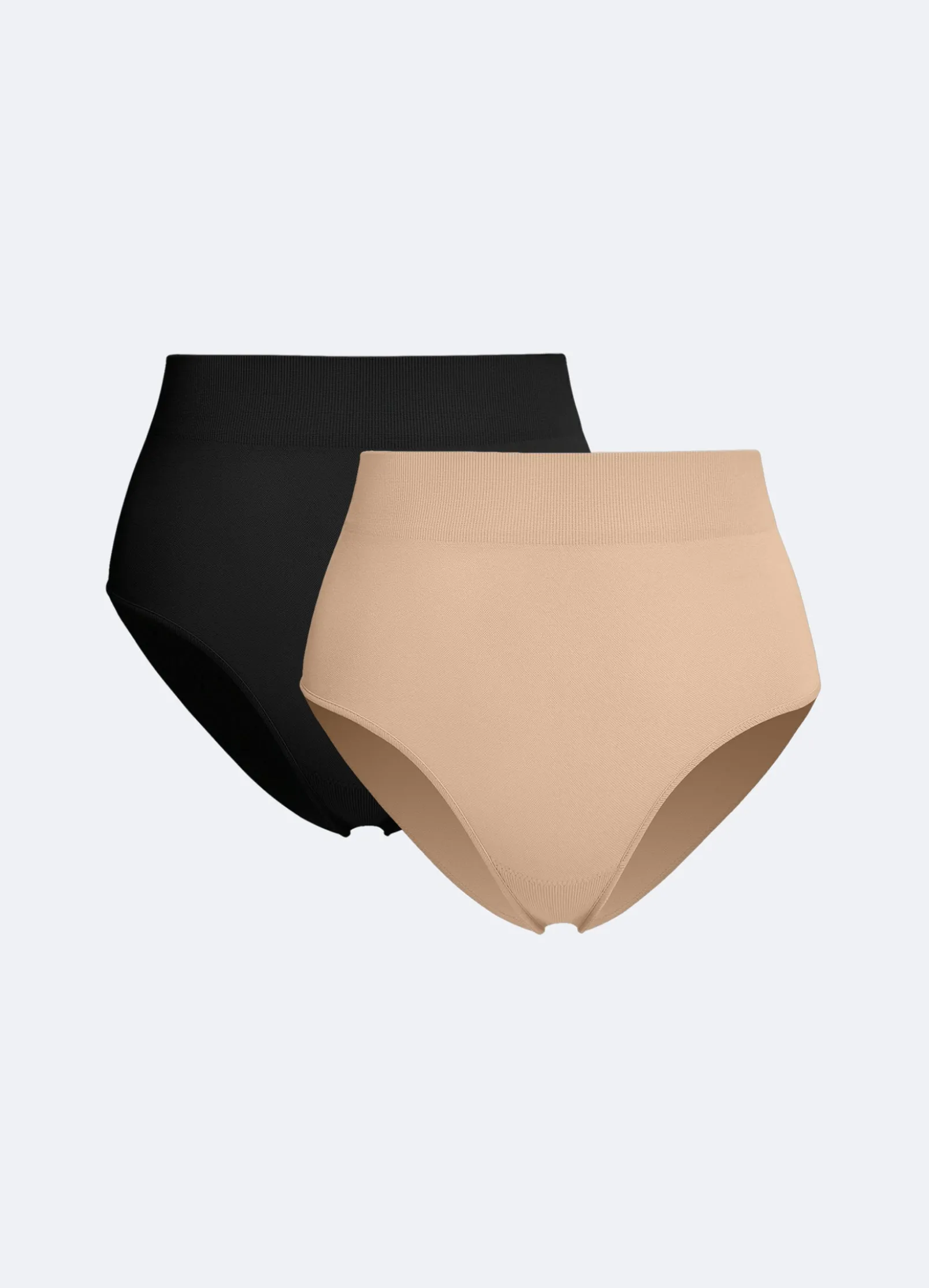 Duo nahtlose Shapewear-Slips mit mittlerer Leibhöhe