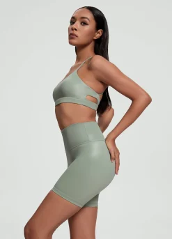 Faux Leather Bike Shorts