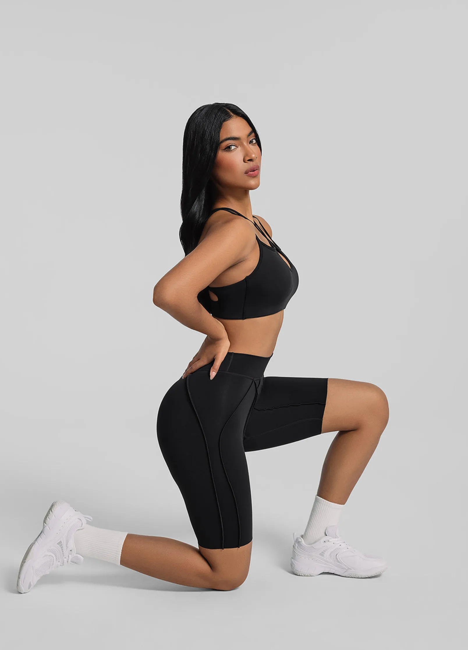 Figurformende Radler-Shorts mit Nahtdetails
