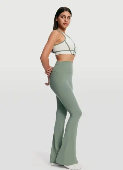 Flared-Leggings mit hoher Taille