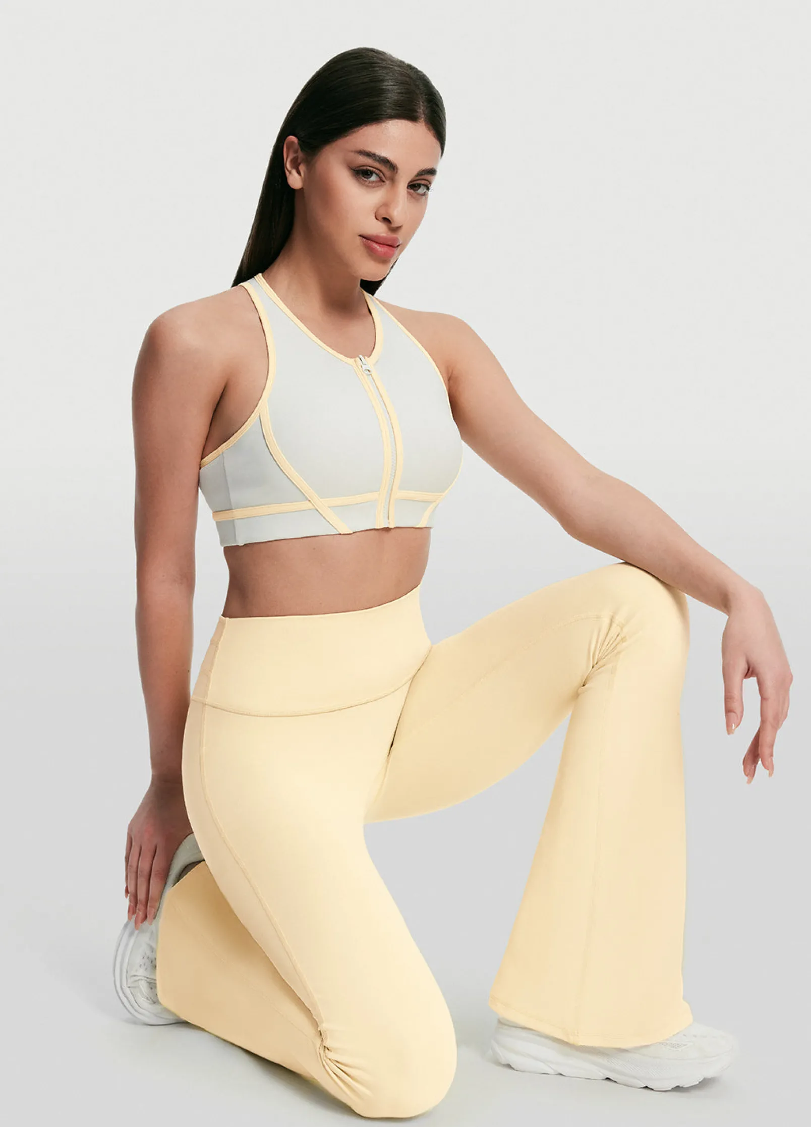 Flared-Leggings mit hoher Taille