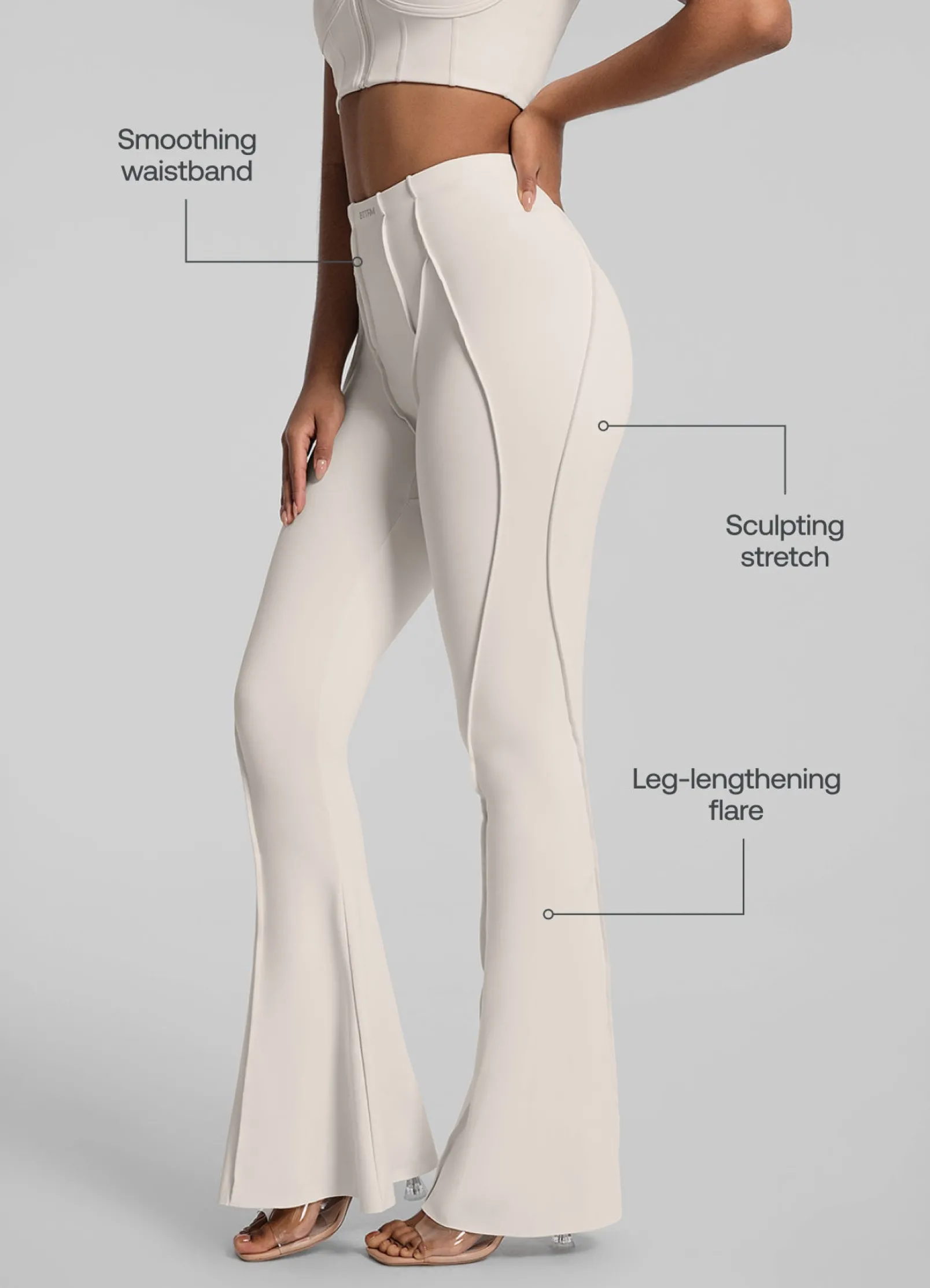 Flared Leggings mit Verlängerungseffekt