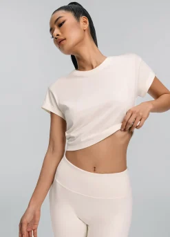 Gekürztes Baumwoll-Shirt