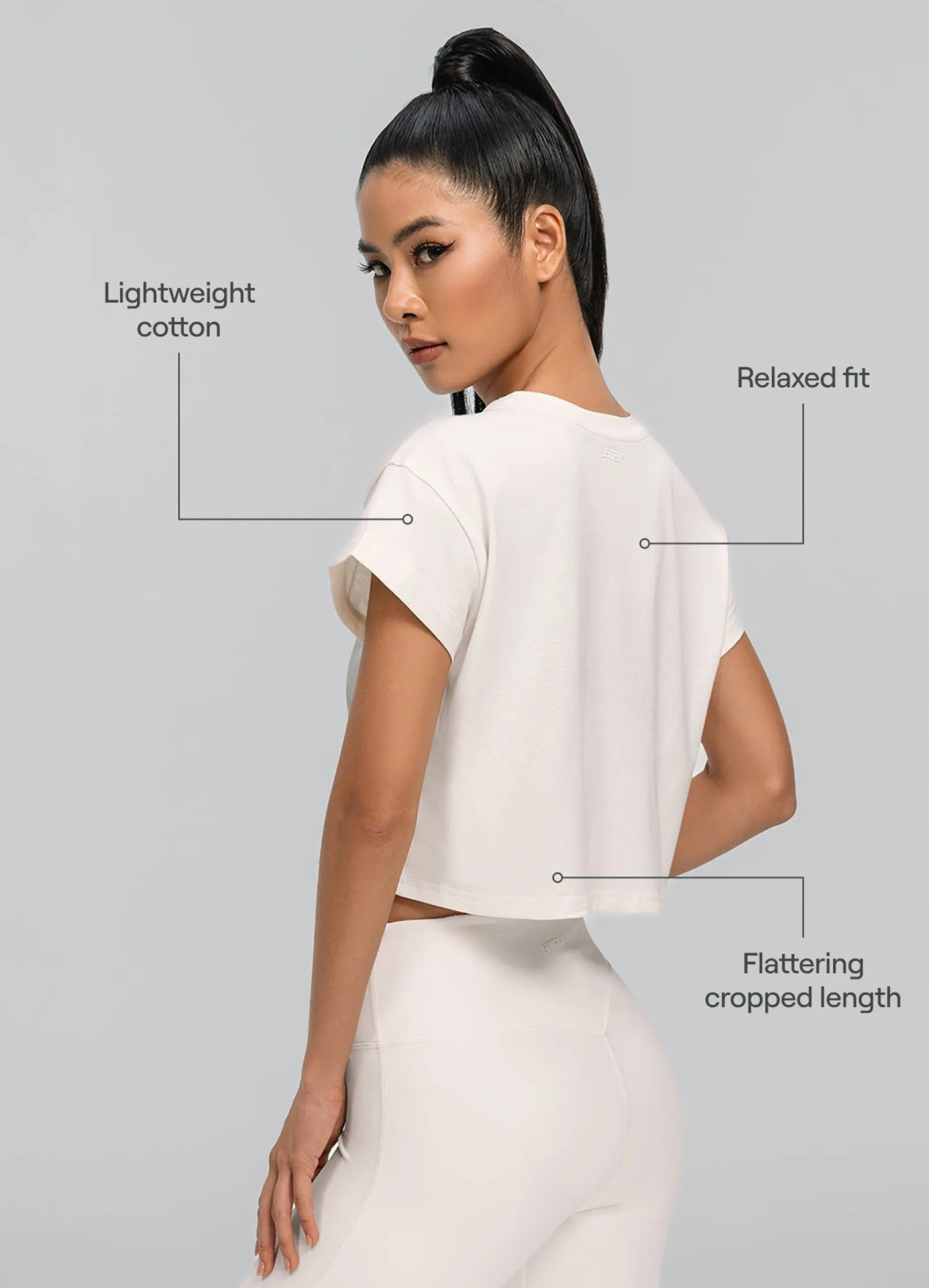 Gekürztes Baumwoll-Shirt
