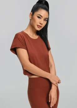 Gekürztes Baumwoll-Shirt