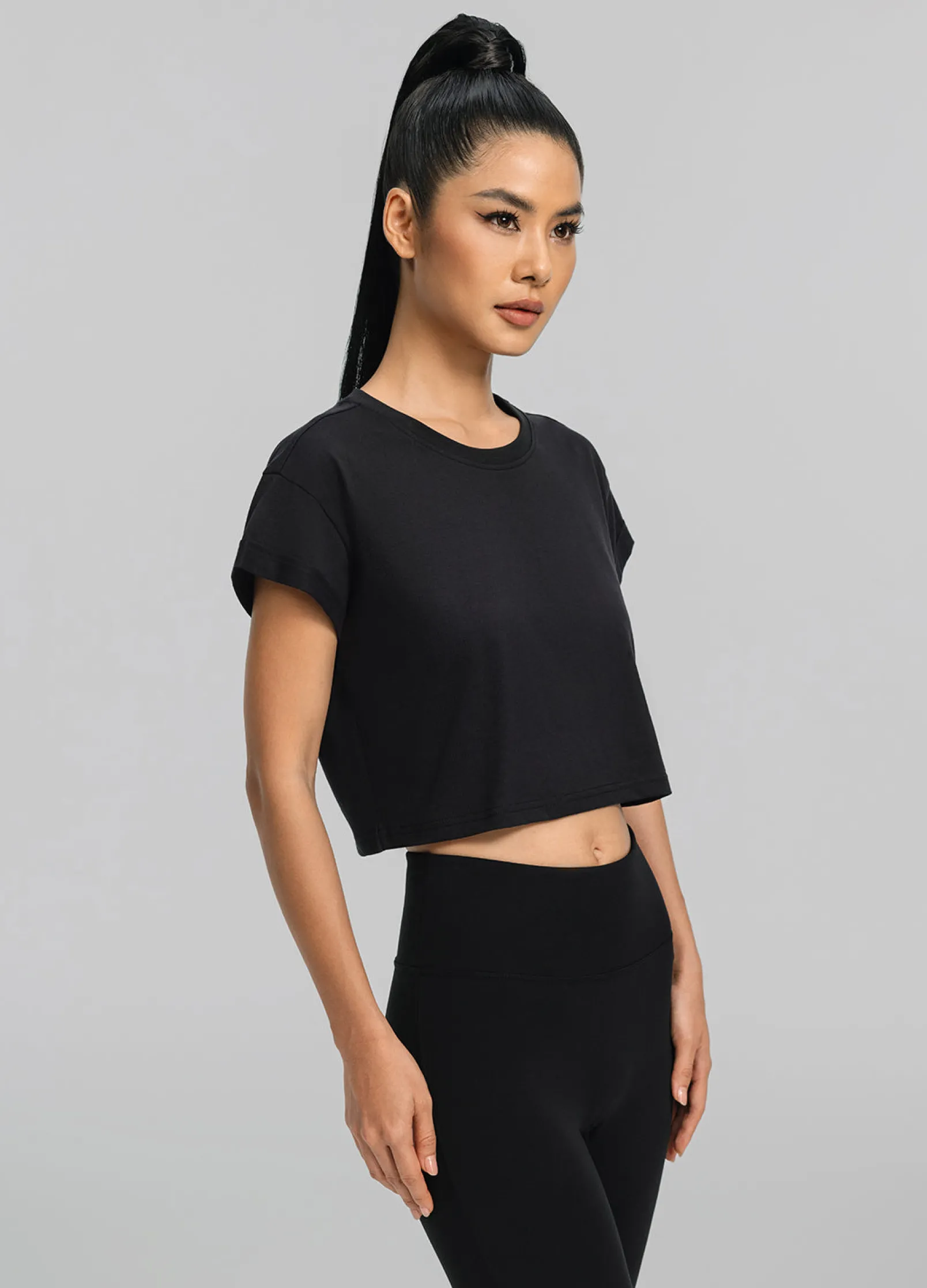 Gekürztes Baumwoll-Shirt