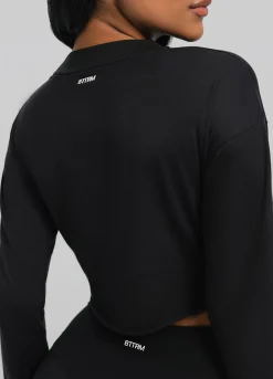 Gekürztes Langarmshirt