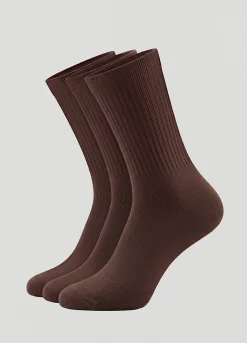 Gerippte Unisex-Socken, 3er-Pack