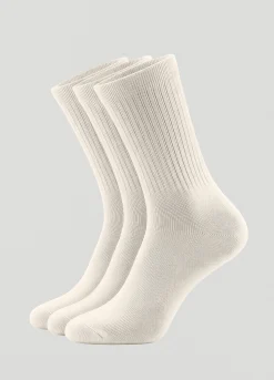 Gerippte Unisex-Socken, 3er-Pack