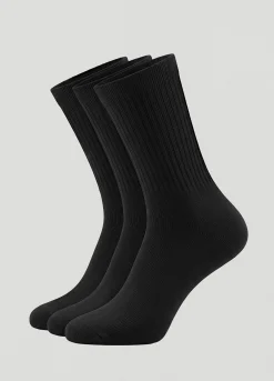 Gerippte Unisex-Socken, 3er-Pack