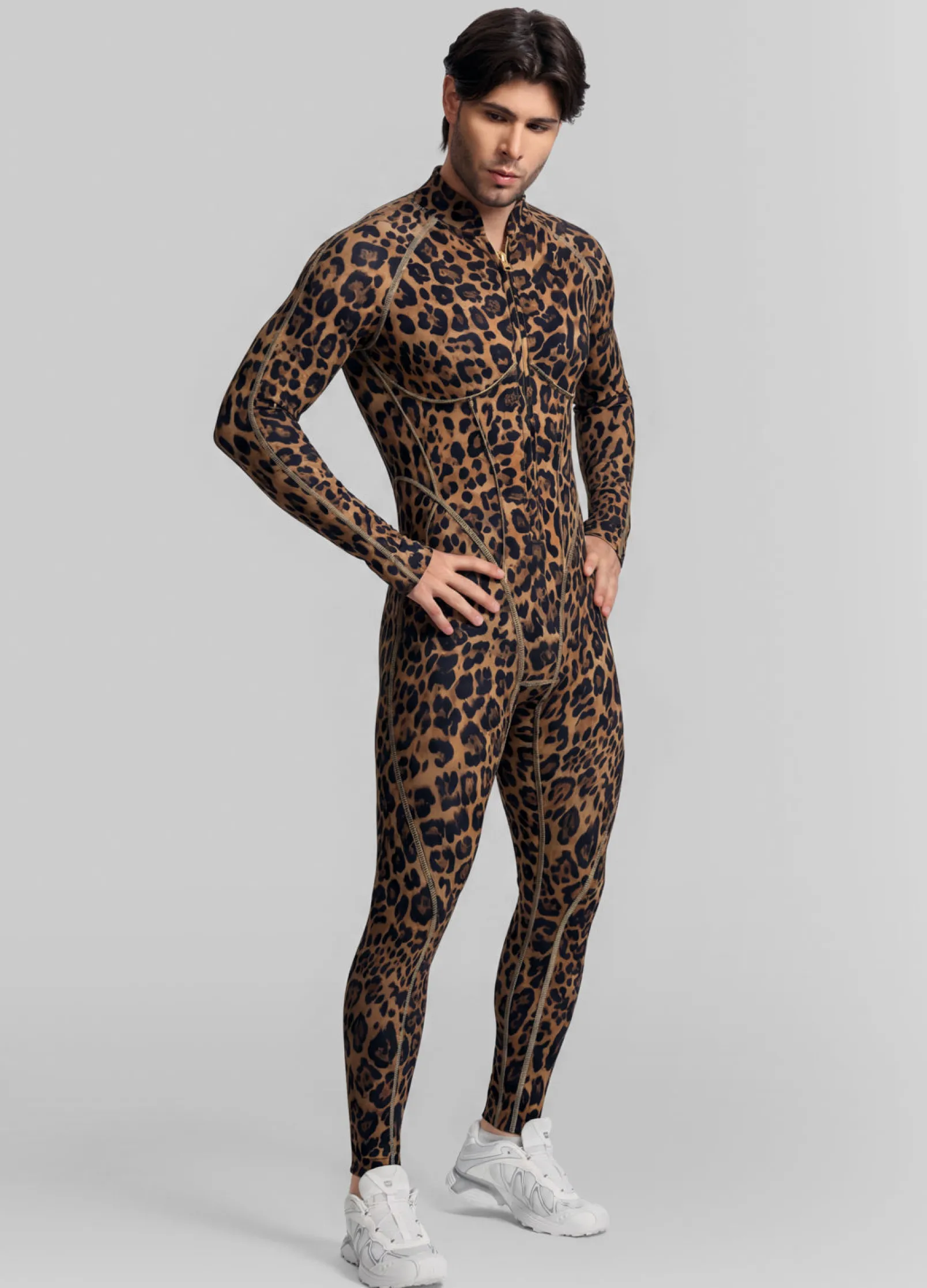 Golden Leopard Herosuit mit geschlossenem Rücken