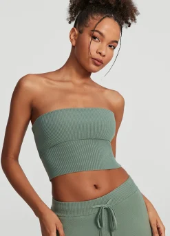 Grobstrick-Crop-Top