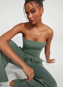 Grobstrick-Crop-Top