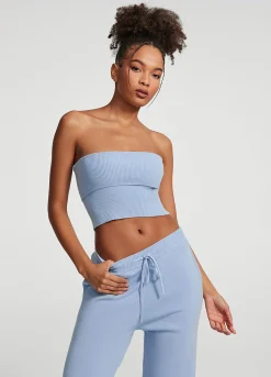 Grobstrick-Crop-Top