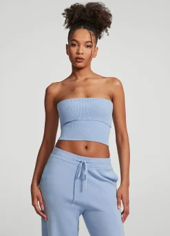 Grobstrick-Crop-Top