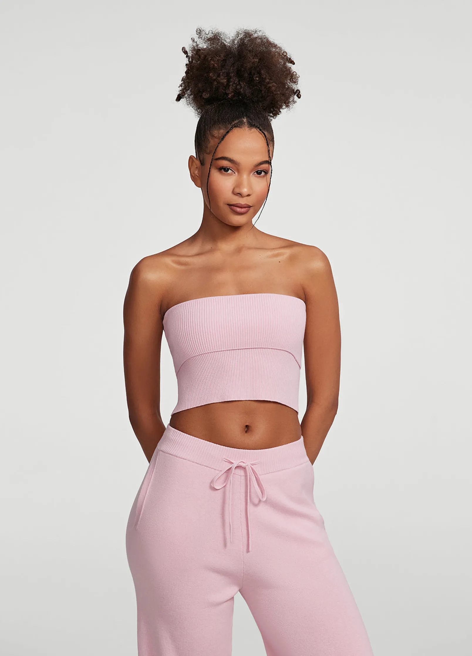 Grobstrick-Crop-Top