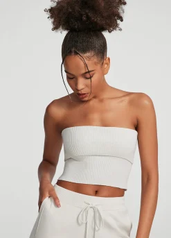 Grobstrick-Crop-Top