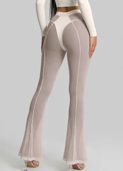 Halbtransparente Contour-Flared-Leggings