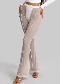 Halbtransparente Contour-Flared-Leggings