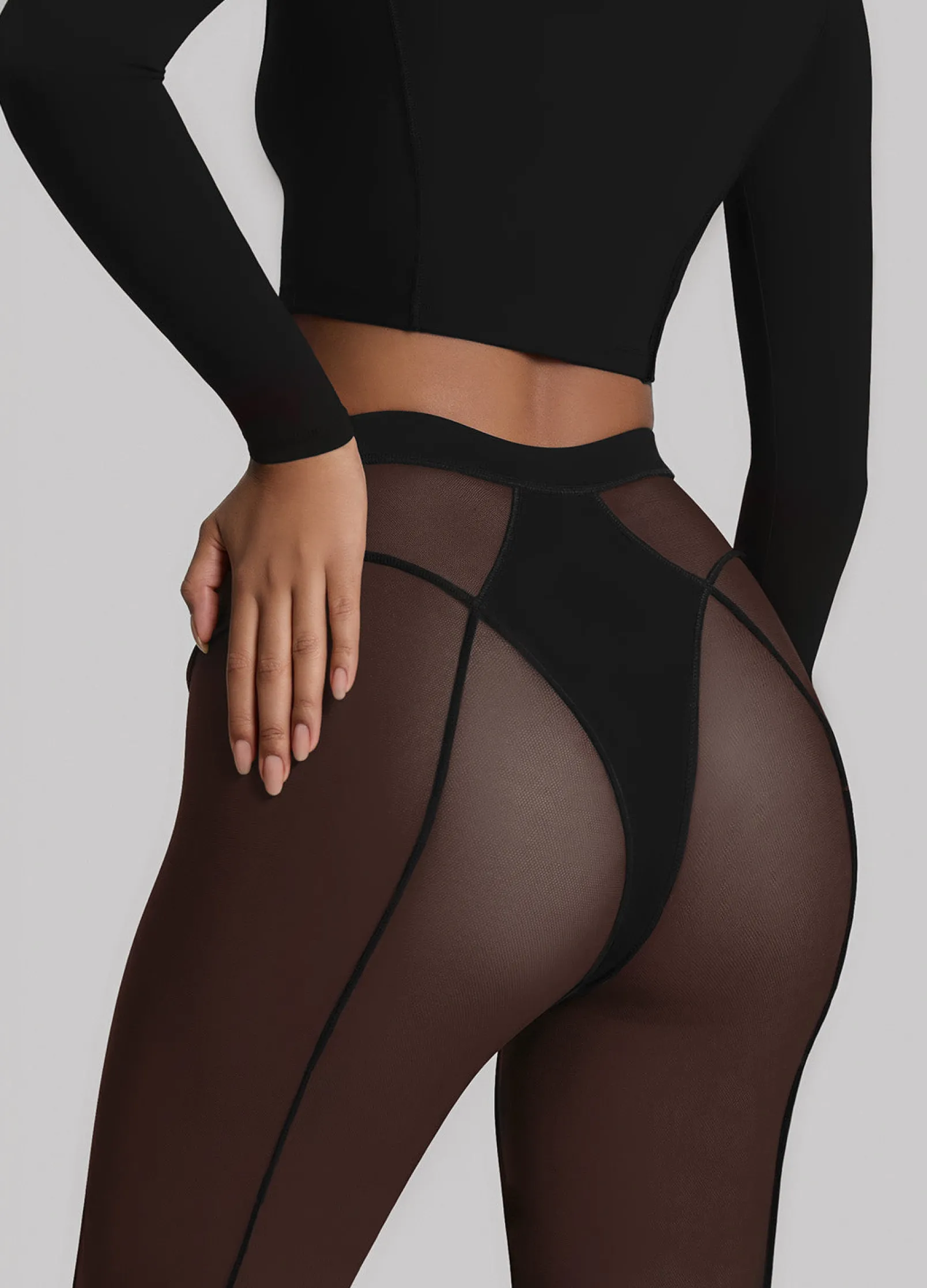 Halbtransparente Contour-Flared-Leggings