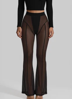 Halbtransparente Contour-Flared-Leggings
