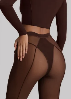 Halbtransparente Contour-Flared-Leggings