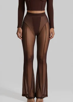 Halbtransparente Contour-Flared-Leggings