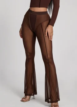 Halbtransparente Contour-Flared-Leggings