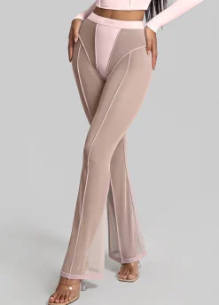 Halbtransparente Contour-Flared-Leggings