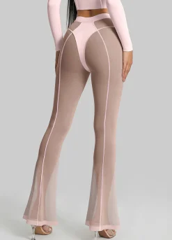 Halbtransparente Contour-Flared-Leggings