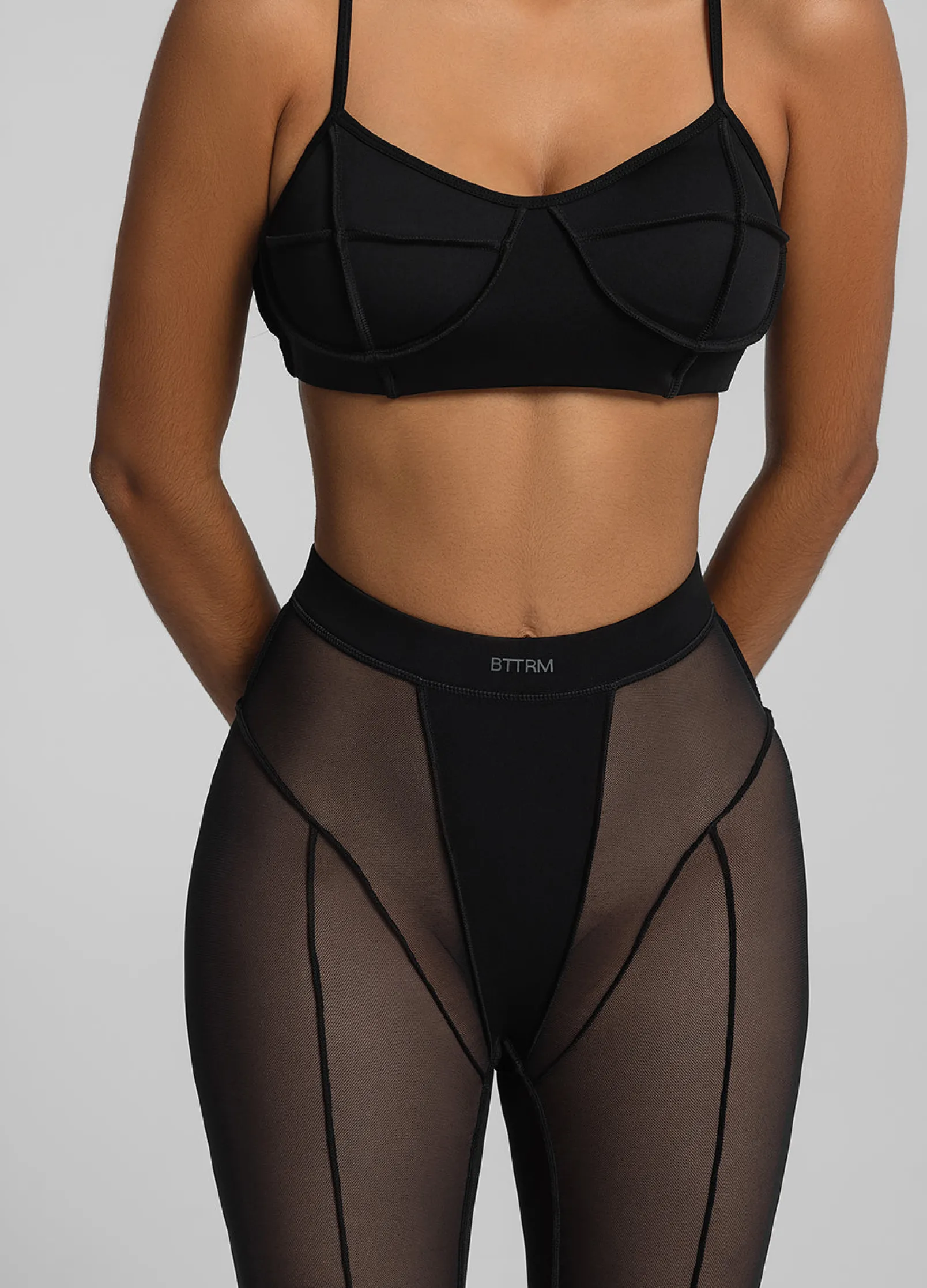 Halbtransparente High-Waist-Leggings