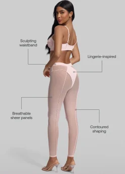 Halbtransparente High-Waist-Leggings