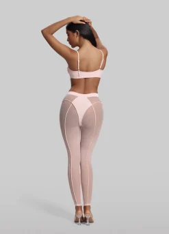 Halbtransparente High-Waist-Leggings