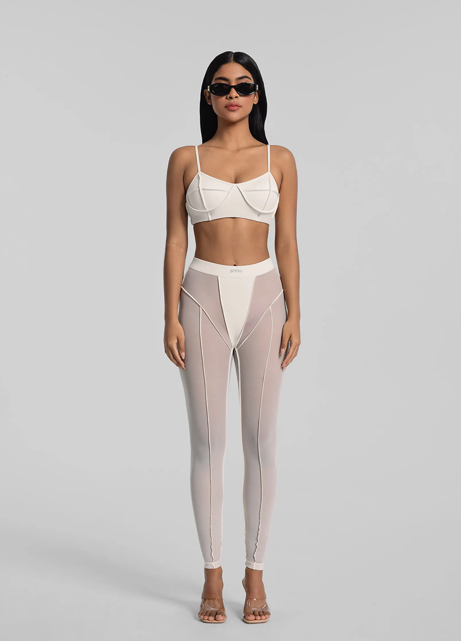 Halbtransparente High-Waist-Leggings