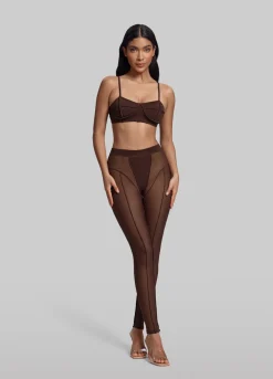Halbtransparente High-Waist-Leggings