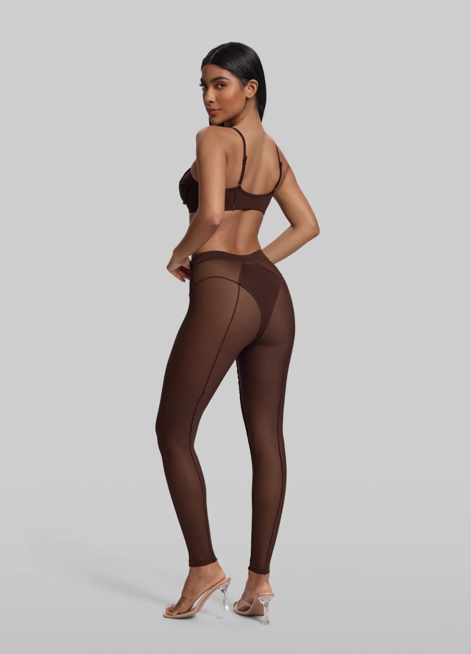 Halbtransparente High-Waist-Leggings