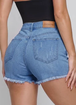 High Waist Denim Shorts