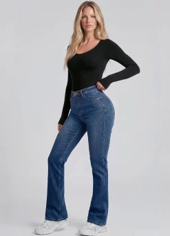 High Waist Flared Jeans