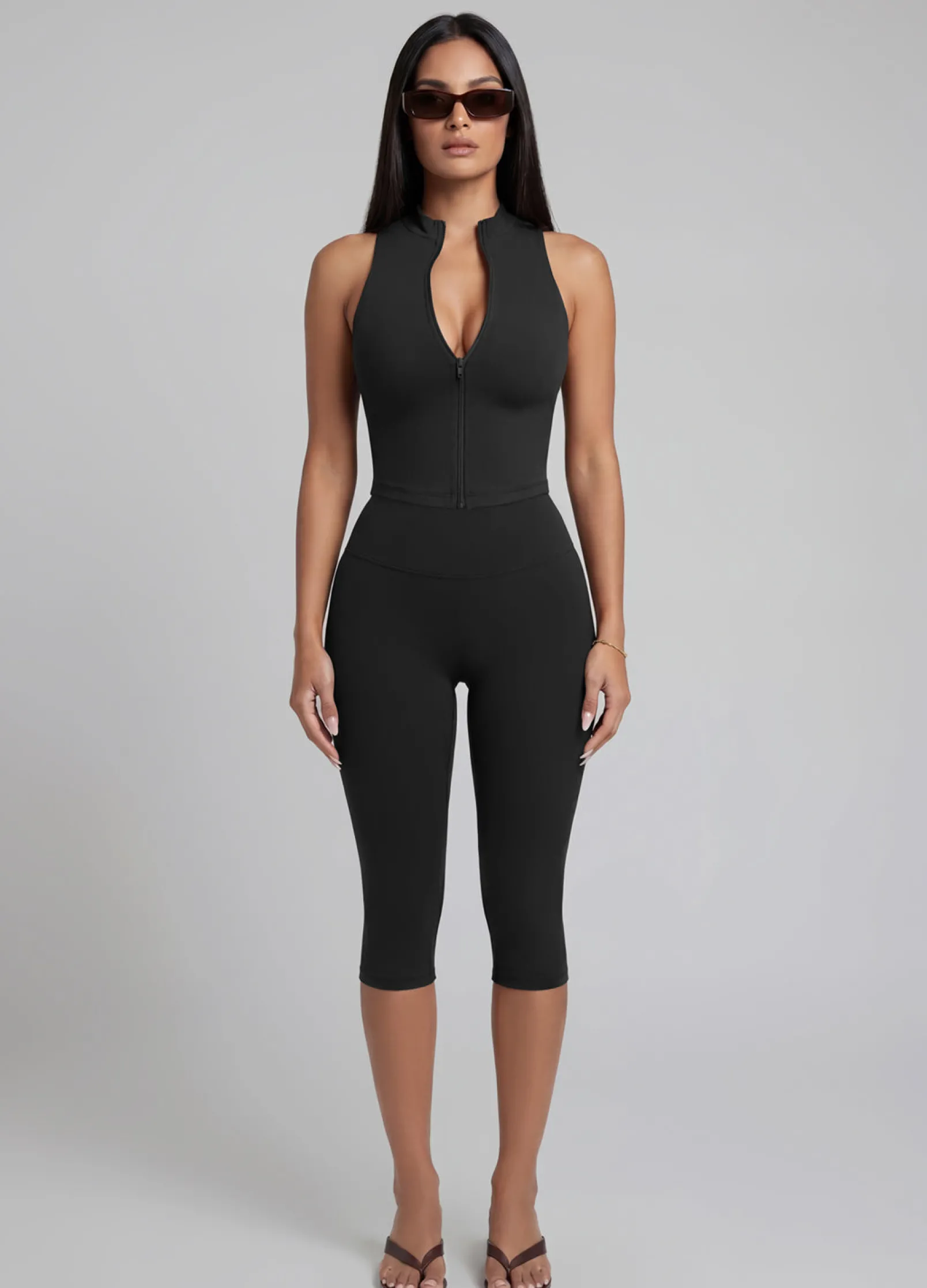 High-Waist Sculpt Capri-Leggings