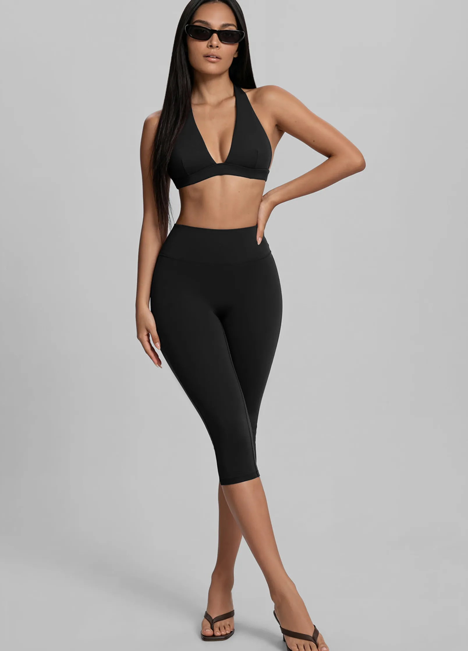 High-Waist Sculpt Capri-Leggings