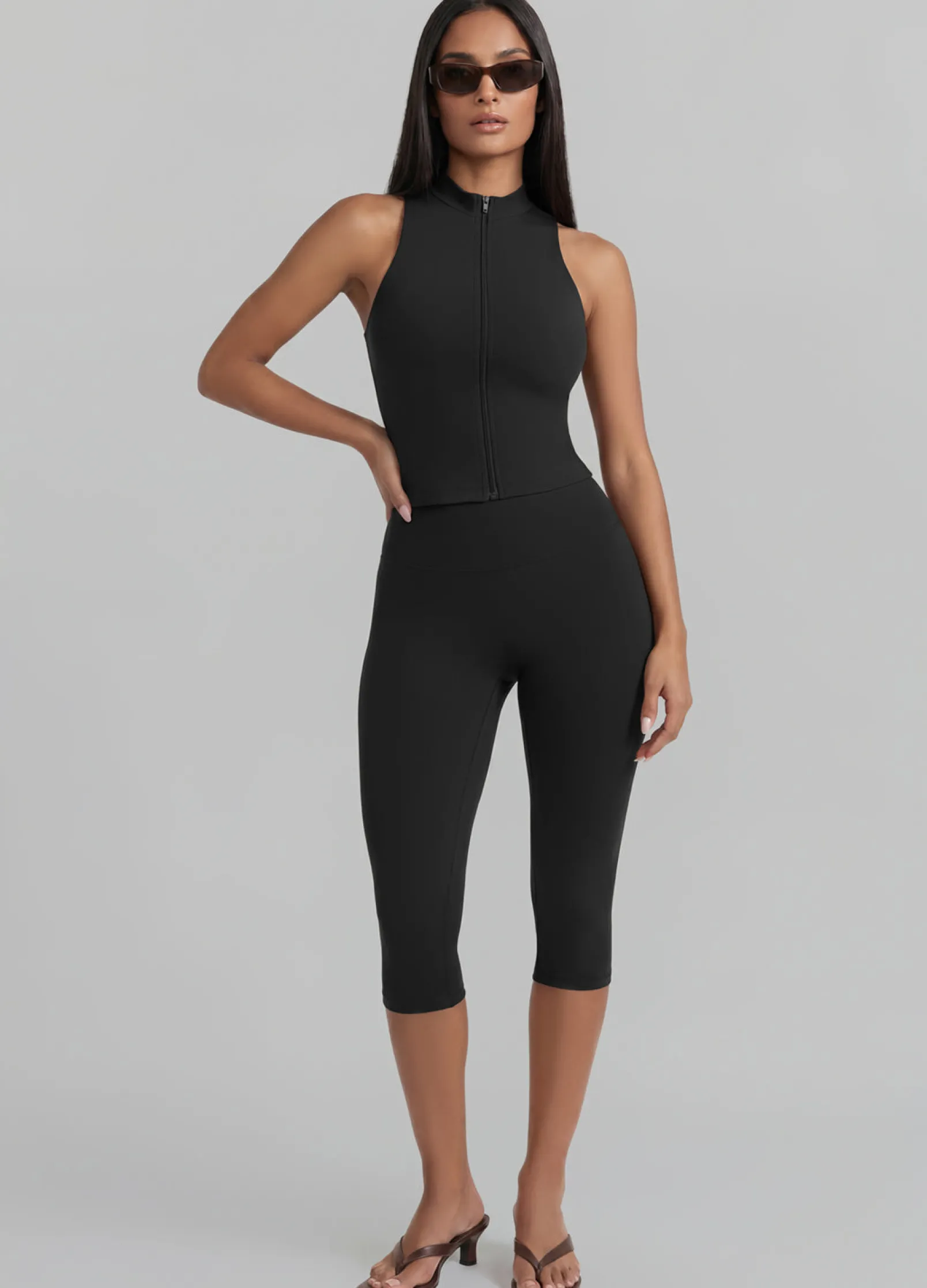 High-Waist Sculpt Capri-Leggings