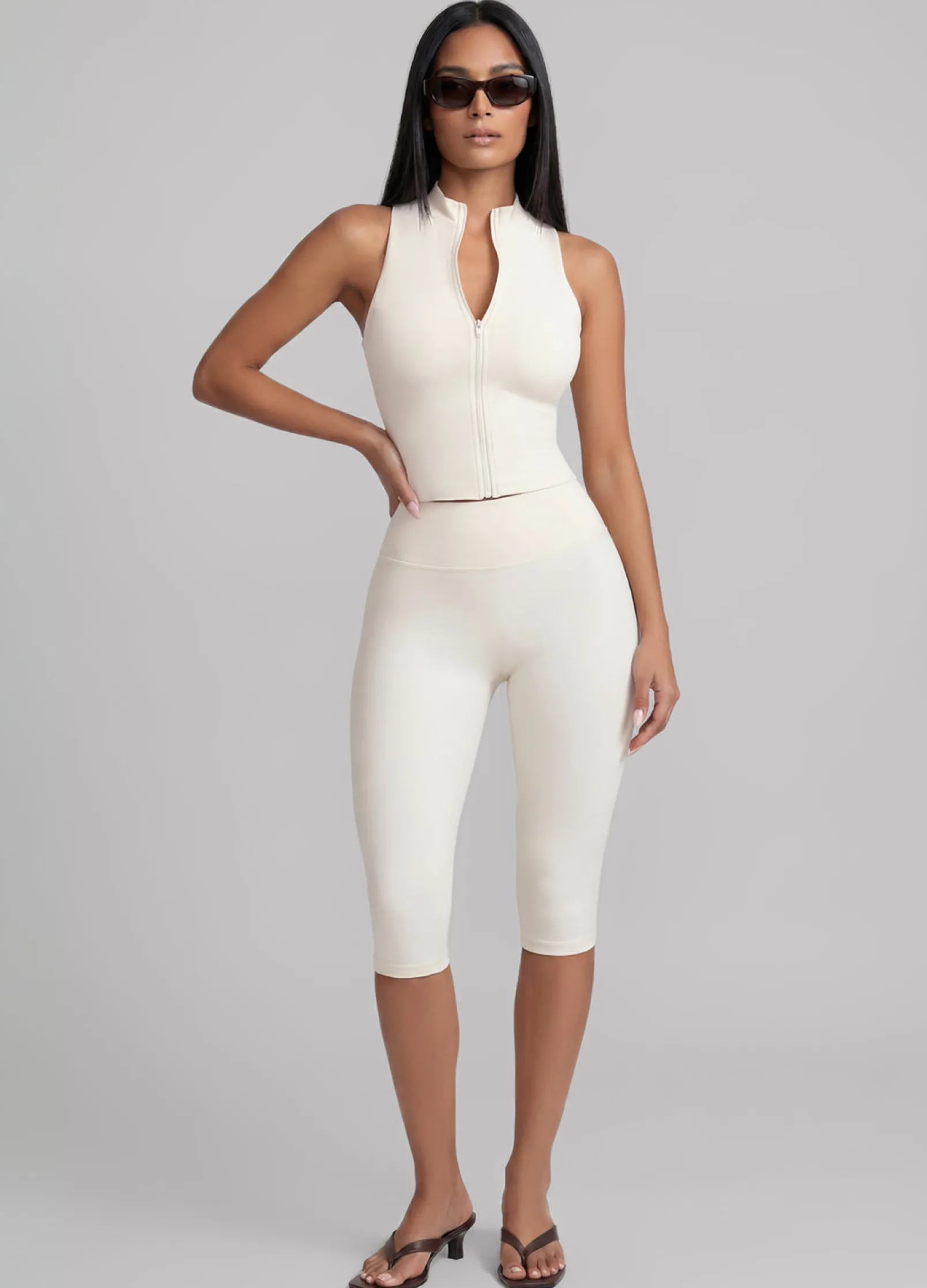 High-Waist Sculpt Capri-Leggings