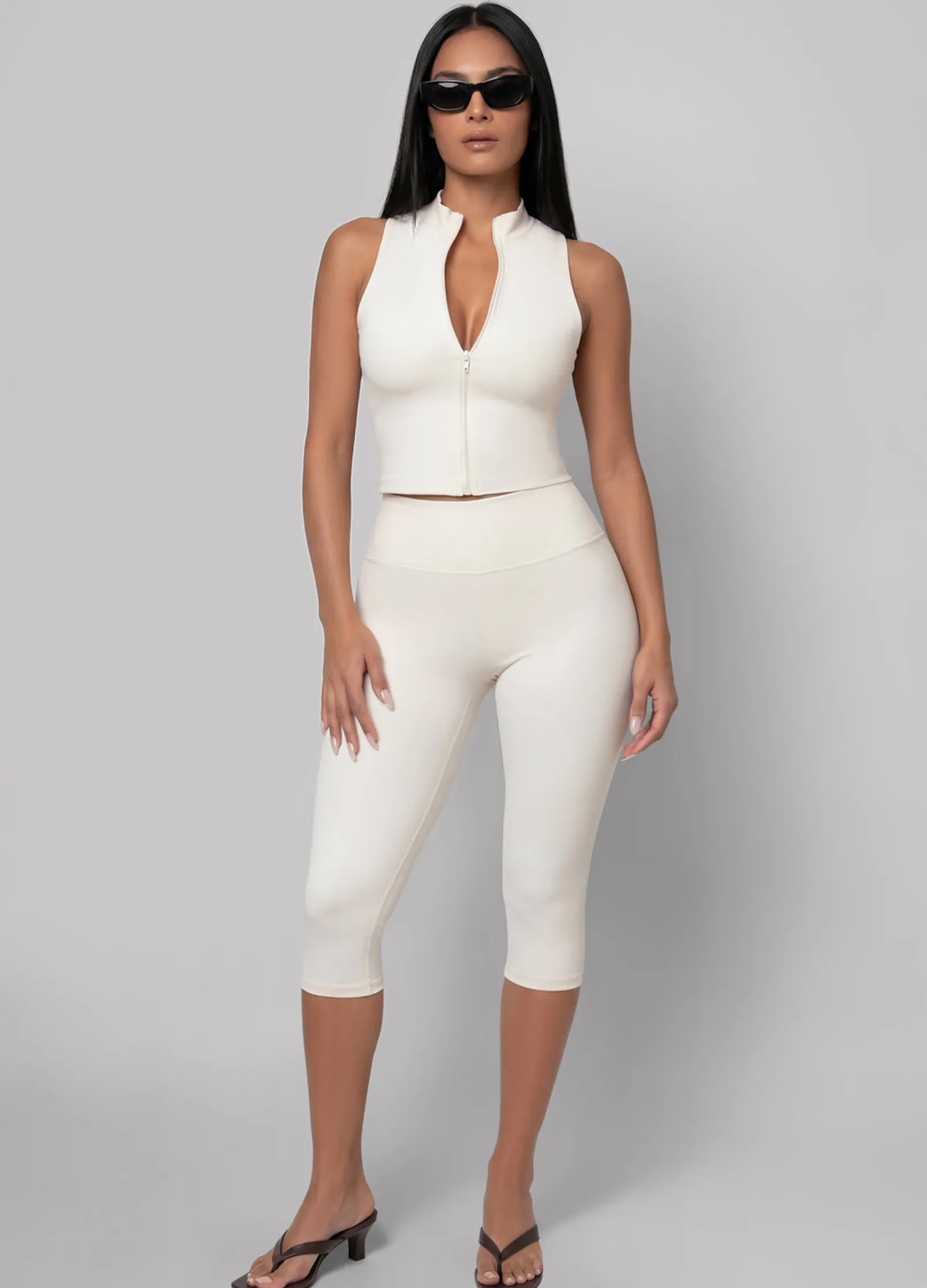 High-Waist Sculpt Capri-Leggings