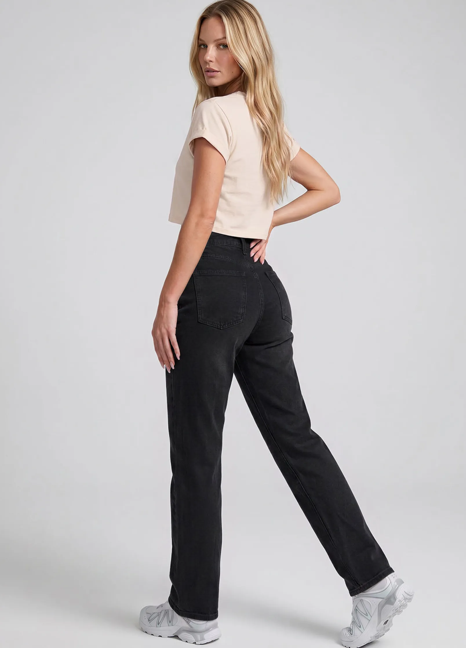 High Waist Straight Jeans